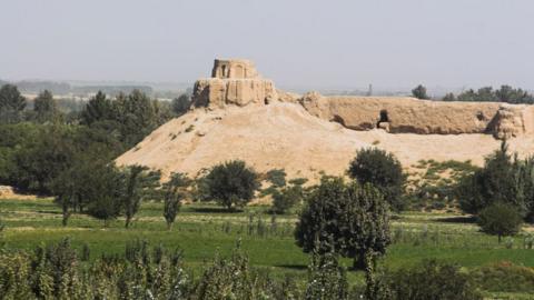 Balkh, remains of Buddhist monastery.