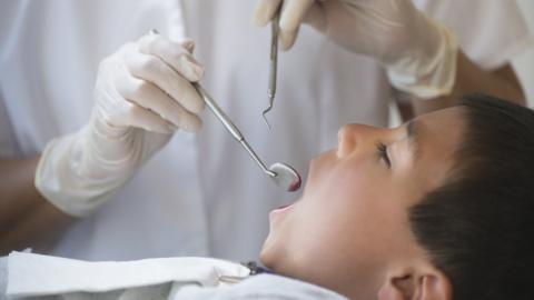 Child at dentist