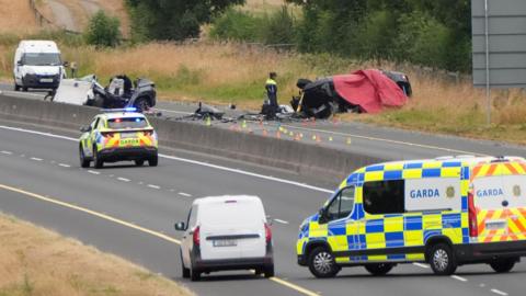 The scene on the M9 northbound at Junction 3 in Co Kildare