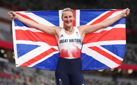 Pole Vaulter Holly Bradshaw after winning Bronze at the Tokyo Olympics in 2021 