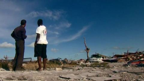 The ˿ met residents of the Abaco Islands attempting to leave the Bahamas by boat or plane.