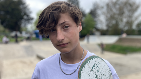 James at a skatepark in Leiston, Suffolk