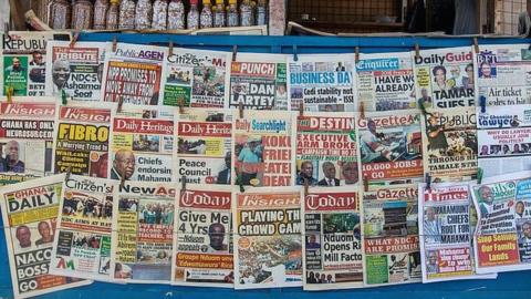 news stand in Accra