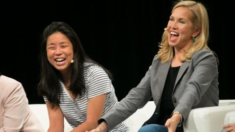 Jessica Livingston (right) of Y Combinator