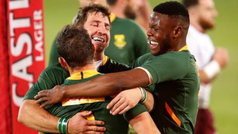 South Africa players celebrate