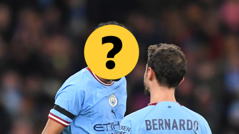 Someone's face hidden by a question mark