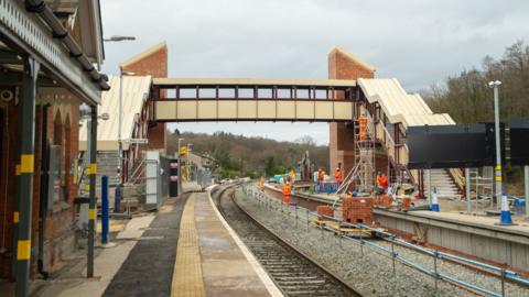 Footbridge at Dore & Totley station