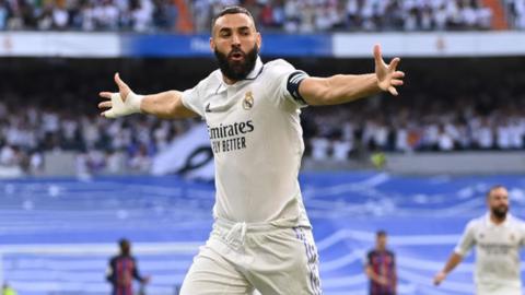 Benzema celebrates