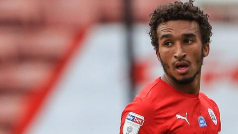 Jacob Brown in action for Barnsley