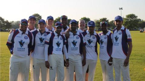 The Reykjavik Vikings cricket squad seen in June 2017