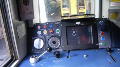 A train driver's display unit