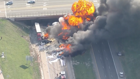 Fiery crash on I 70 in Colorado