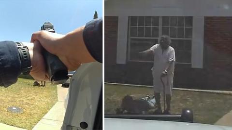 Woman comes to grandson's aid during arrest