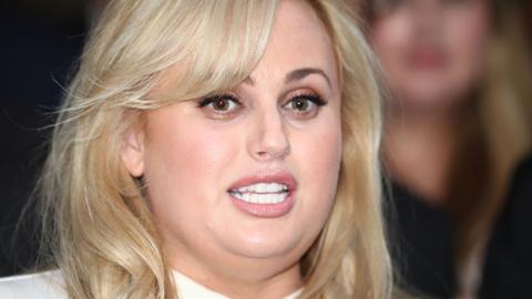 Rebel Wilson speaking to the press after winning her defamation case in June 2017