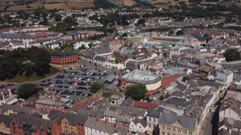 Aerial view of Barnstaple