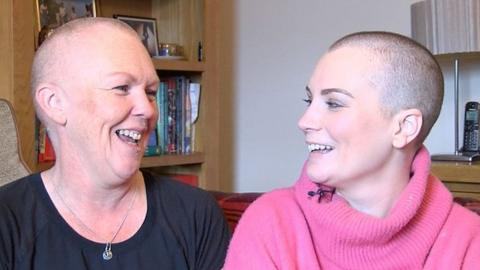 Roberta Burton from Northumberland is having chemotherapy while expecting her third child.