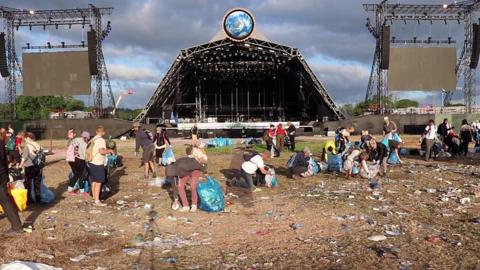 Glastonbury clear up