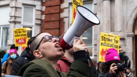 March in central London, December 2021