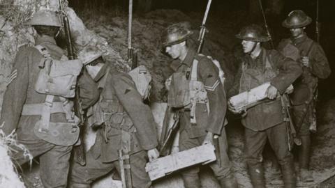 British troops on night raid