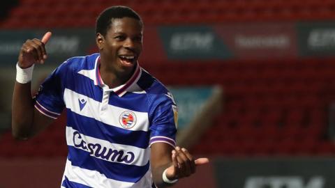 Reading striker Lucas Joao celebrates his goal against Bristol City