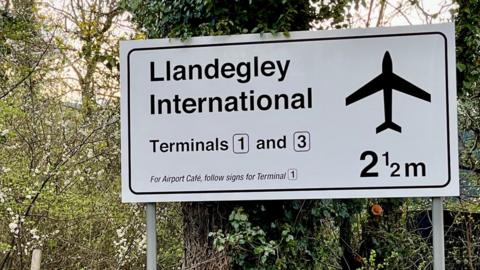 New Llandegley International sign
