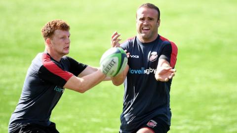 Jamie Roberts training