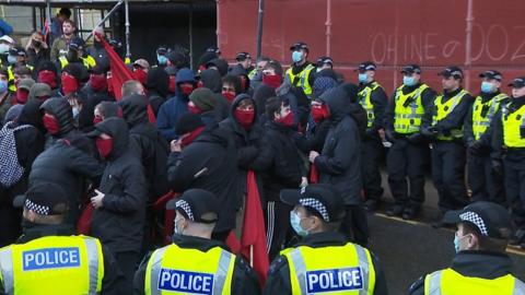 St Vincent Street march activists