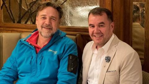 Russell Crowe and Terry George