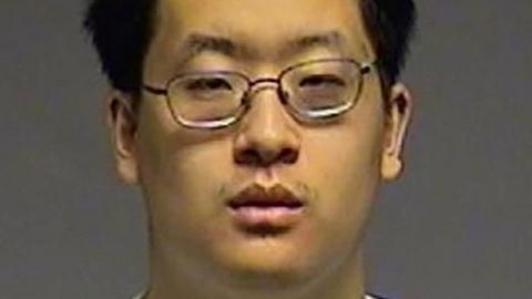 Cornell University student Patrick Dai, who was charged by federal prosecutors for allegedly making online threats against Jewish students at the Ivy League school, appears in a police booking photo in Binghamton, New York, U.S. October 31, 2023.