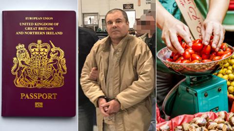 A British passport, El Chapo and vegetables being weighed