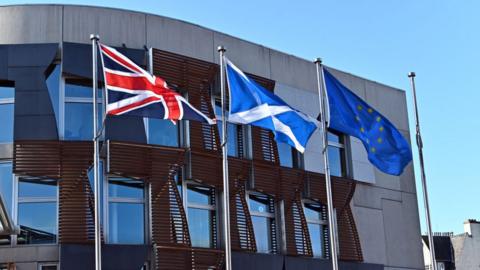 Scottish Parliament flags