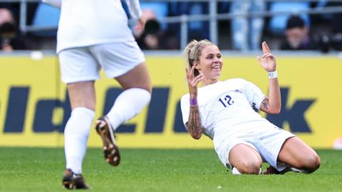 Rachel Daly celebrates