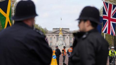 Police on the Mall in London