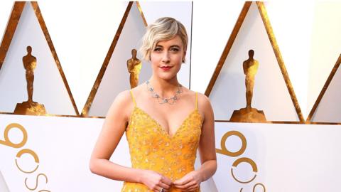 Greta Gerwig at the 2018 Oscars