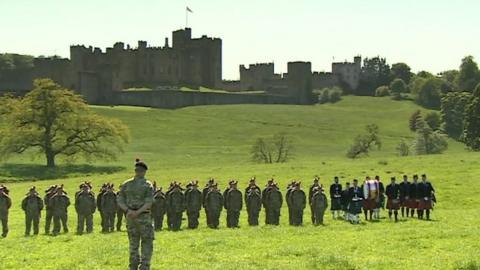 Soldiers at Alnwick Castle