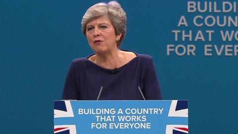Theresa May at conference
