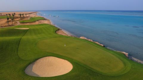 A hole at the Royal Greens Golf Club, near Jeddah