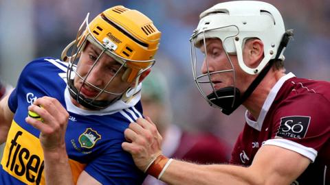 Tipperary's Mark Kehoe is tackled Darren Morrissey of Galway