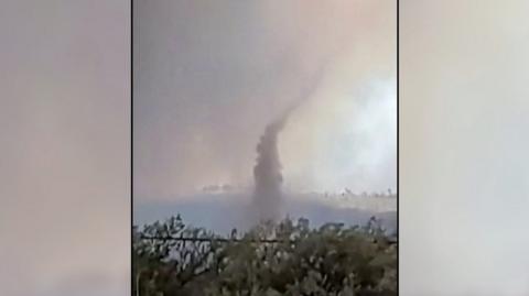 Fire twister in Flagstaff, Arizona