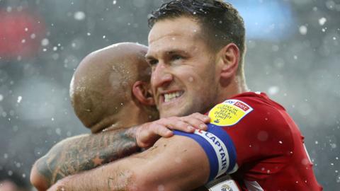 Billy Sharp celebrates