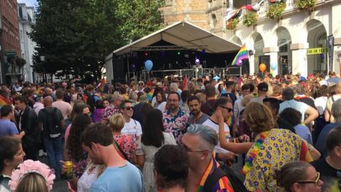 Crowds at Guernsey Pride