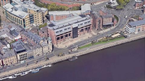 Aerial view of Newcastle Crown Court