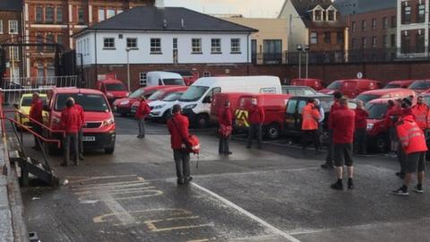 royal mail staff standoff in derry