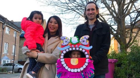 Alva, her husband Steve and family