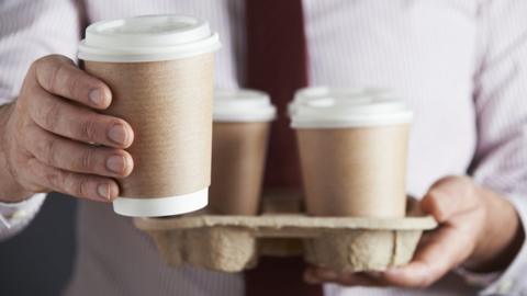 Takeaway coffee cups