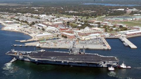 The US naval air base in Pensacola, US