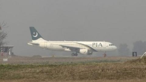 PIA plane prepares for takeoff at Benazir International Airport in Islamabad - file photo