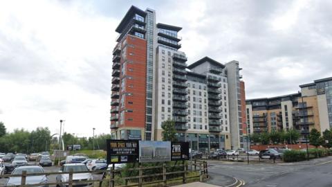 Whitehall Waterfront building and adjacent car park