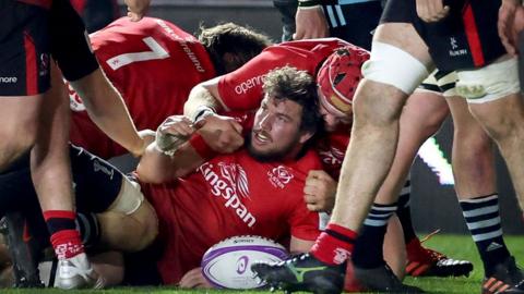 Ulster flanker Sean Reidy got the third of his side's four first-half tries at The Stoop