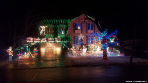 The Musson's home decked out for Christmas